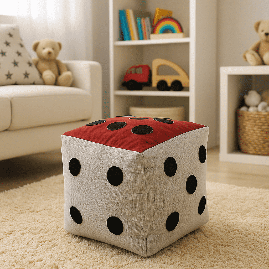 CEDR Hrací kostka textilní 21x21x21cm