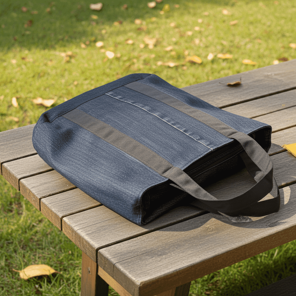 CEDR Taška z džínoviny velká modrá 33 x 36 cm