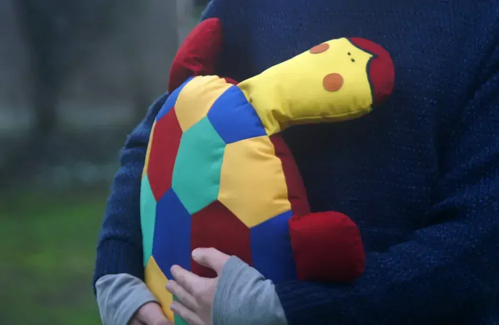 CEDR Sedák želva střední modrá 55x43cm