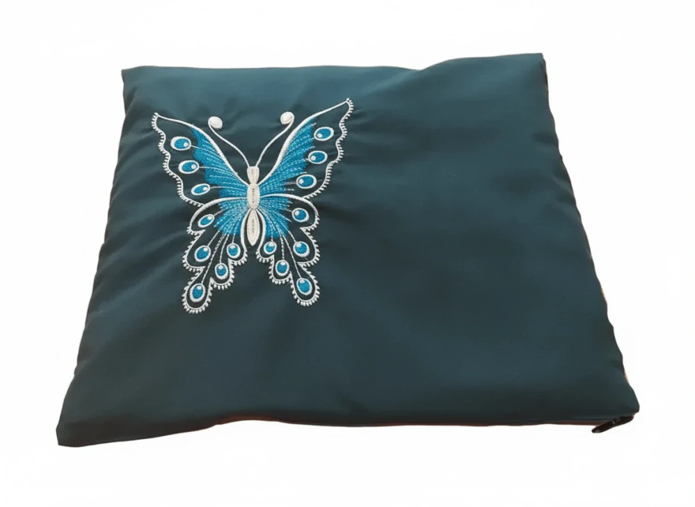 CEDR Polštář pohankový 30x35 cm s výšivkou motýla