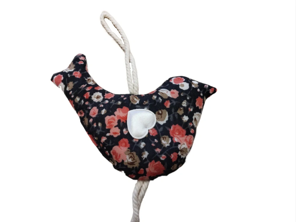 CEDR Textilní ptáček 14 x 9 cm