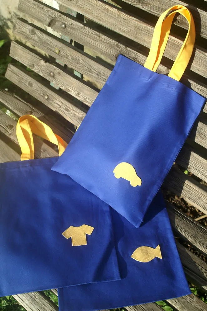 CEDR Sáček modrý s nášivkou tužka