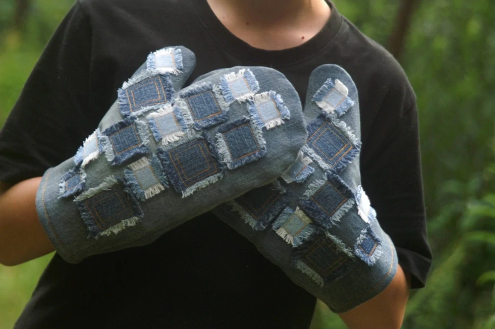 CEDR Sada chňapek s riflovinou SQUARE 29 cm