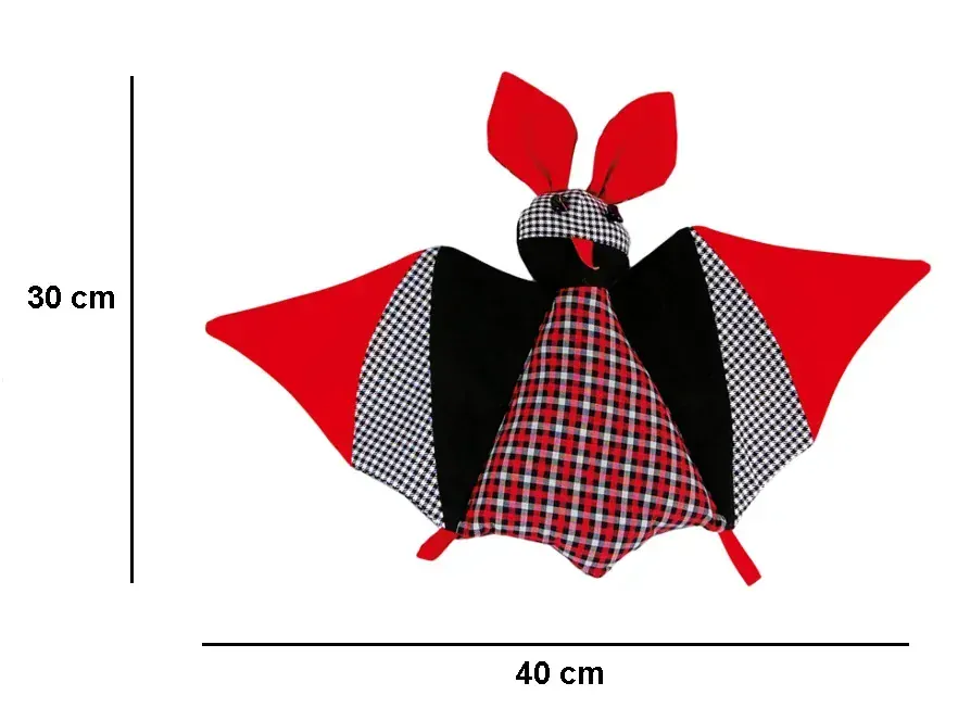 CEDR Netopýr textilní malý s chrastítkem 30x40 cm  
