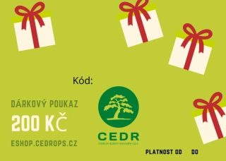 CEDR Elektronický dárkový poukaz 200 Kč