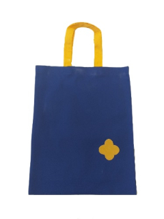CEDR Sáček modrý s nášivkou kytička