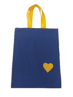 CEDR Sáček modrý s nášivkou srdíčko