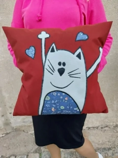 CEDR Polštářek s motivem kočky 38x38 cm