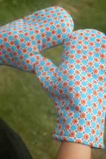 CEDR Sada chňapek s riflovinou FLOWER 29 cm