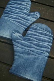 CEDR Sada chňapek s riflovinou STRIPES 29 cm